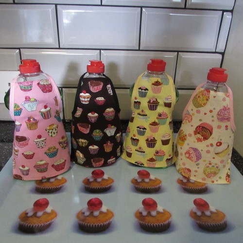 Washing liquid bottle apron - up,