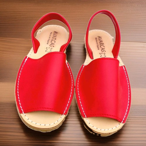 Avarcas size red leather - avarcas, 4