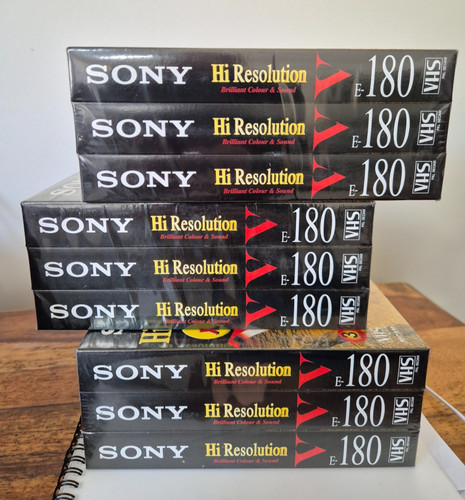 Sony 180 vhs video tapes - 9,