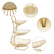 3 Tier Fruit Basket Holder Rack Vegetable Bowl Storage Metal Wire Tray Stand New