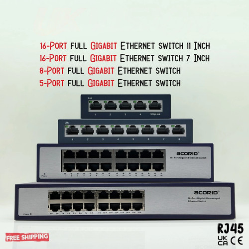 Port gigabit switch - 5/8/16,