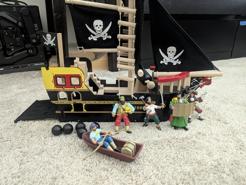 Toy van wooden pirate ship - van,