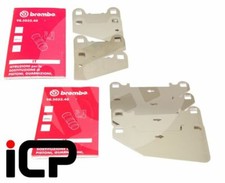 Front & Rear Anti Squeal Stainless Steel Shims Fits Subaru STi Brembo Calipers