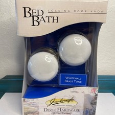 VTG Gainsborough Whitehall Porcelain Brass Tone Knob Bed Bath  #97299