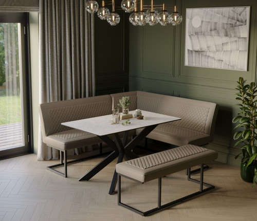 Hera sand ceramic dining table - ceramic,