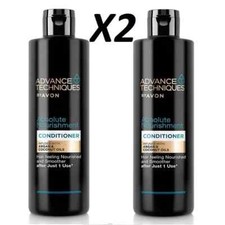 avon 2 x advance techniques - absolute nourishment argan oil conditioners 250ml