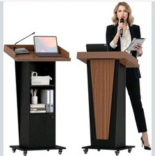 Mobile Podium Stand with Metal