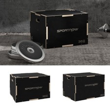 Pylometric Jump Box, Wooden Step Up Box for Home Gym Exercise