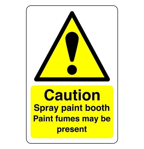Caution spray paint booth - caution,