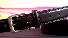 Belt Black Pleather Body 1m Length M308-MB 1m Length 34in First Hole