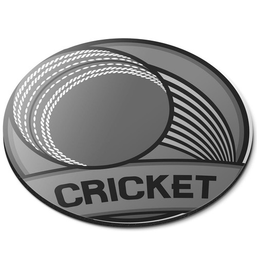 Round mouse mat cricket - mat, (bw)