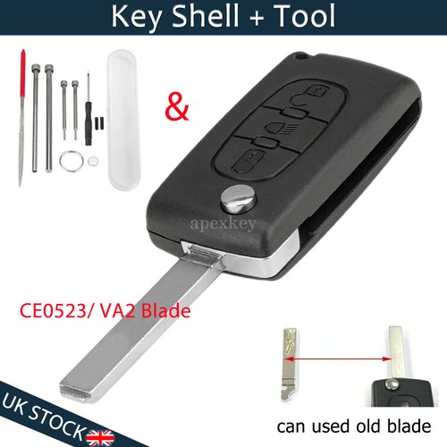 Button flip key fob case - key,