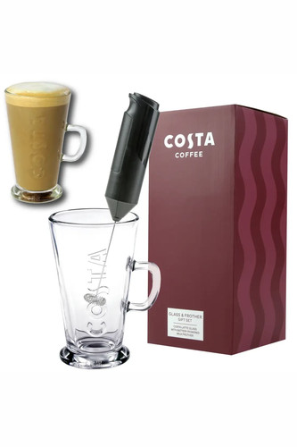 Costa coffee latte glass - costa,