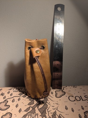 Real leather pouch - leather, dnd