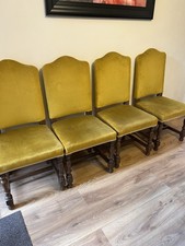 Oak Dining Chair 4 Mustard