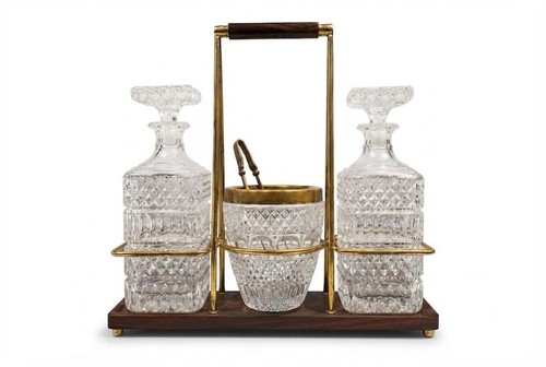 Crystal tantalus decanter set - crystal,