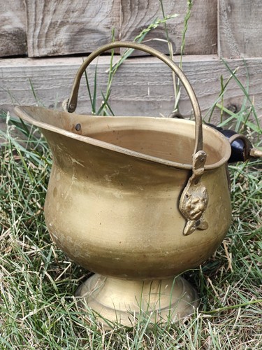 Vintage small brass lions - vintage, head