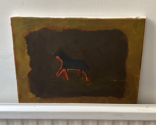 Abstract horse painting - abstract,