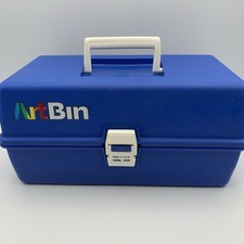 VTG ArtBin Storage Case Blue Tackle Box For Art Supplies Two-Tier Model 8299 USA