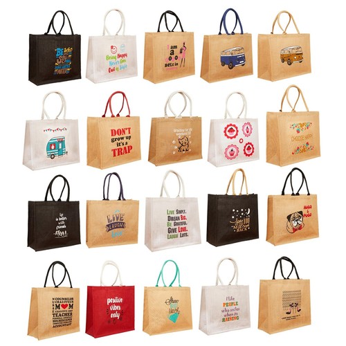 Large jute hessian shopping - jute,
