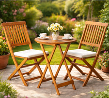 Wooden Bistro Set Garden