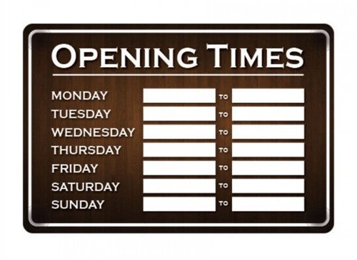 Business opening times - business,