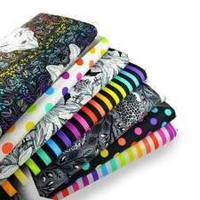 Tula Pink Graywork wolves, cheetahs, puffins 100% cotton