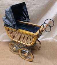 Victorian Doll Pram Wicker &