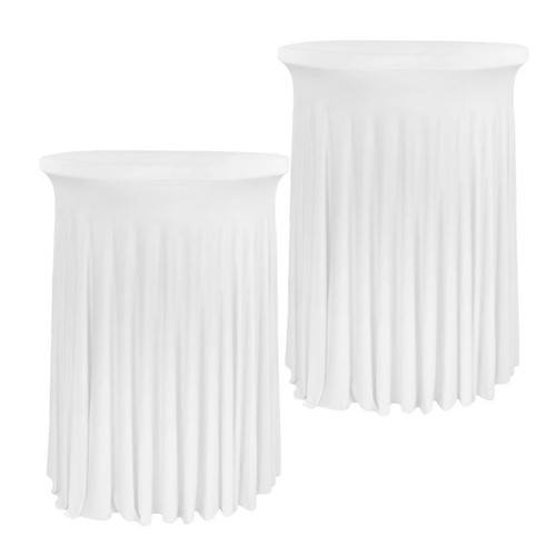 White cocktail round table - round,