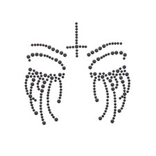 Jet Black Evil Nun Halloween Face Gems/Jewels Set