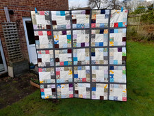 Patchwork lap quilt, squares
