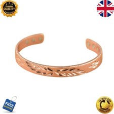 LADIES COPPER MAGNETIC BRACELET CARPAL TUNNEL BANGLE ARTHRITIS PAIN RELIEF UK