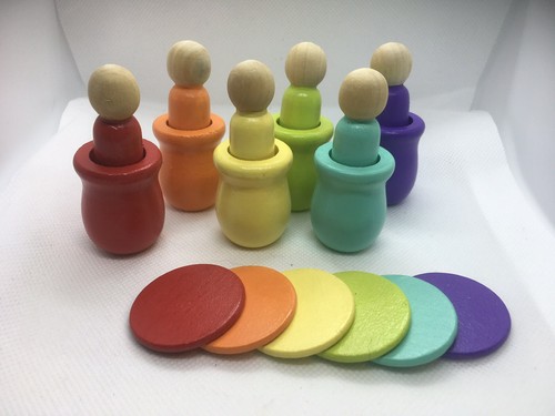 Wooden peg doll people - peg,