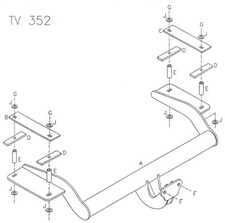 Towtrust Fixed Flange Towbar For Vauxhall/Opel Vectra Saloon 2002 To 2009