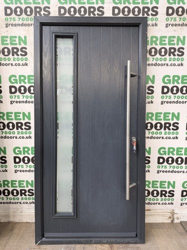 Modern grey front door - modern,