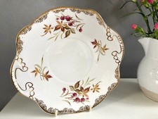 Royal Tara Vintage Cake Plate,  Floral and Gold Made in Ireland fine bone china