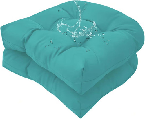 Teal outdoor wicker seat - teal,