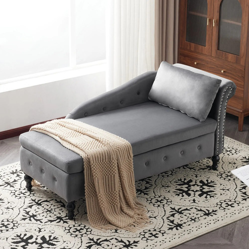 Grey chaise longue - chaise,