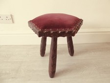 Vintage Wooden 3 Legged