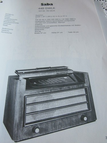 Wiring diagram radio saba 448 - radio,