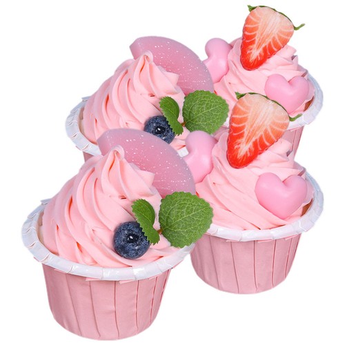 4pcs fake cupcake models - fake,