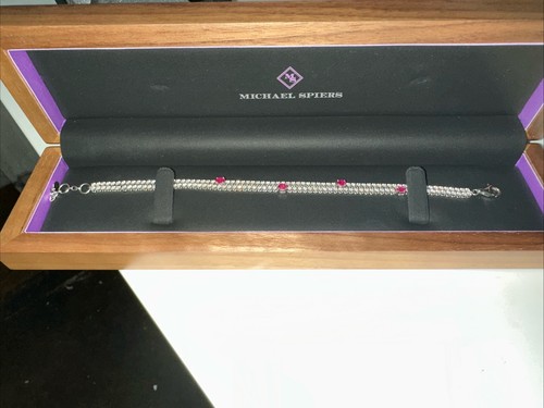 18k white gold diamond ruby - gold,