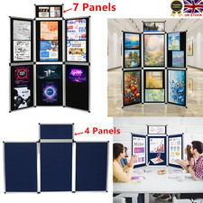 Folding Trifold Tabletop Display Board - 4/7 Panels Portable Poster Board