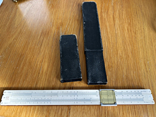 Vintage wooden slide rule - vintage, with
