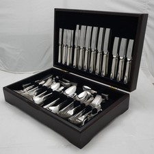 HARLEY Pattern John Stephenson Silver Service 124 Piece Canteen of Cutlery Set