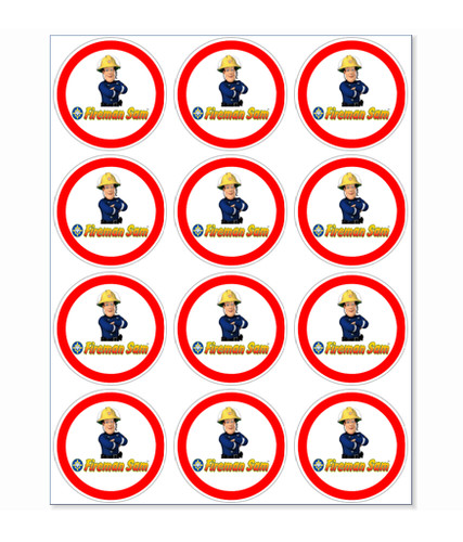 Pre cut edible fireman sam - edible,