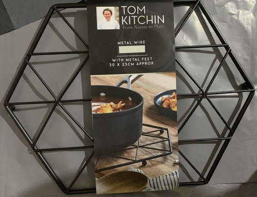 Metal trivet black hexagonal - trivet,