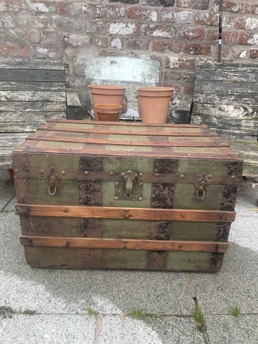 Antique steamer trunk - antique, vintage