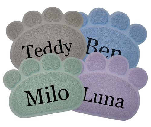 Personalised dog feeding mat - dog,