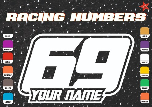 Custom race numbers and - x,